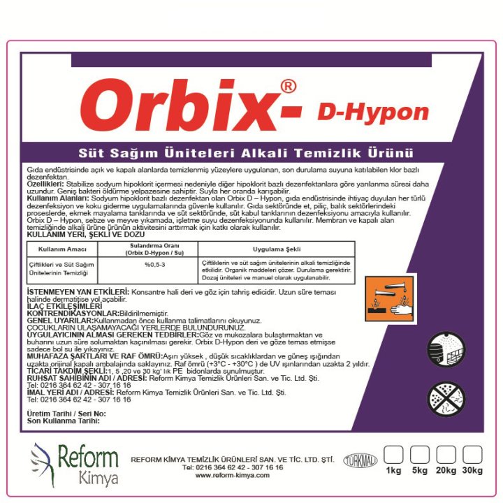 Chlorine-Based, Alkaline, Non-Foaming Cleaning and Disinfection Product for CIP Systems